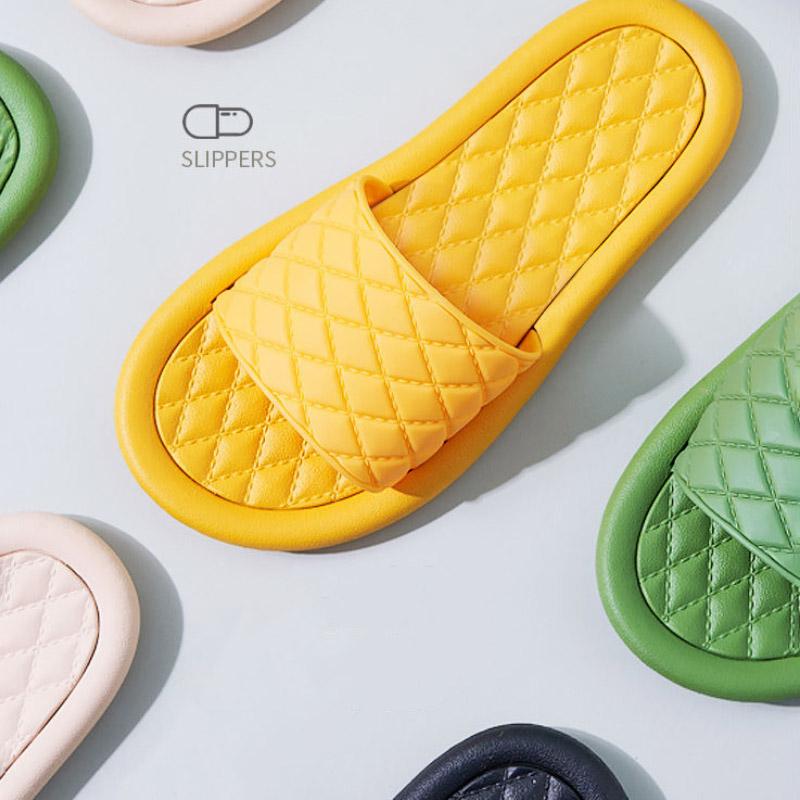 New Slippers Women Summer Thick Bottom Indoor Home Couples Home Bathroom Non-slip Soft Wear Cool Slippers