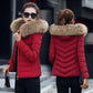 Fashion Fur Coat Winter Women Down Cotton Padded Jacket Coat Female Thick Long Down Parkas Outwear
