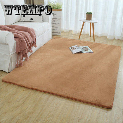 Thick plush bedroom carpet soft rabbit fur carpet living room carpet room coffee table plush pad