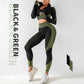 3PCS Seamless Knitted Yoga Suit Set Four Seasons Universal Hip Lift Fitness Sports Suit Gym Running Trousers Vest Long-sleeved Jacket Three-piece Set
