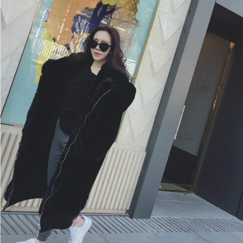 Women Faux Fur Long Coat Loose Jacket Hoodie Baggy Oversized Loose Winter Coat