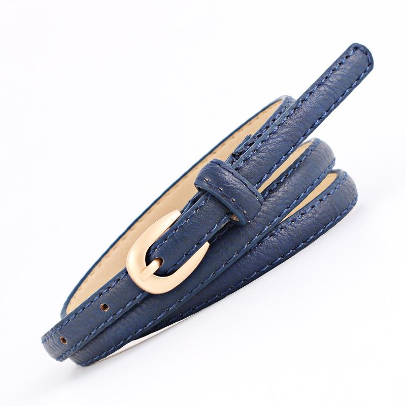 Fashion Decorative Thin Belts Ladies Pu Casual Decorative Denim Pin Buckle Belts