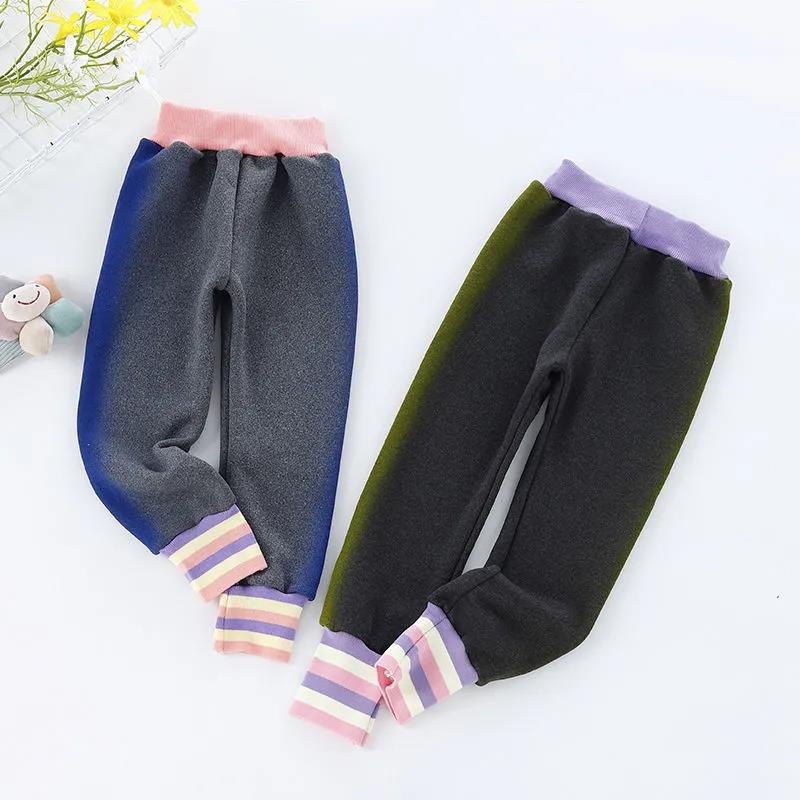 Girls' Leggings Velvet Pants Children's Three-layer Thickened Warm Pants Winter Children's Cotton Pants, Bottoming Pants