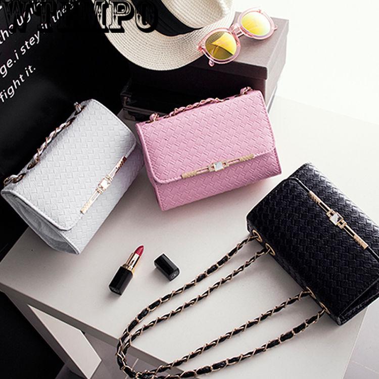 Women's Bag Messenger Bag Fashion Chain Wild Trend Weaving Casual Shopping Package Summer
