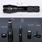 Portable LED Flashlight Multifunction Torch Zoomable 5-Mode Waterproof+18650 Battery+Charger+Kit