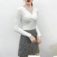 Spring and Autumn Knitted Sweaters Long-sleeved Tops Slim Bottoming Shirts Were Thin and Versatile Women's Bottoming Shirts