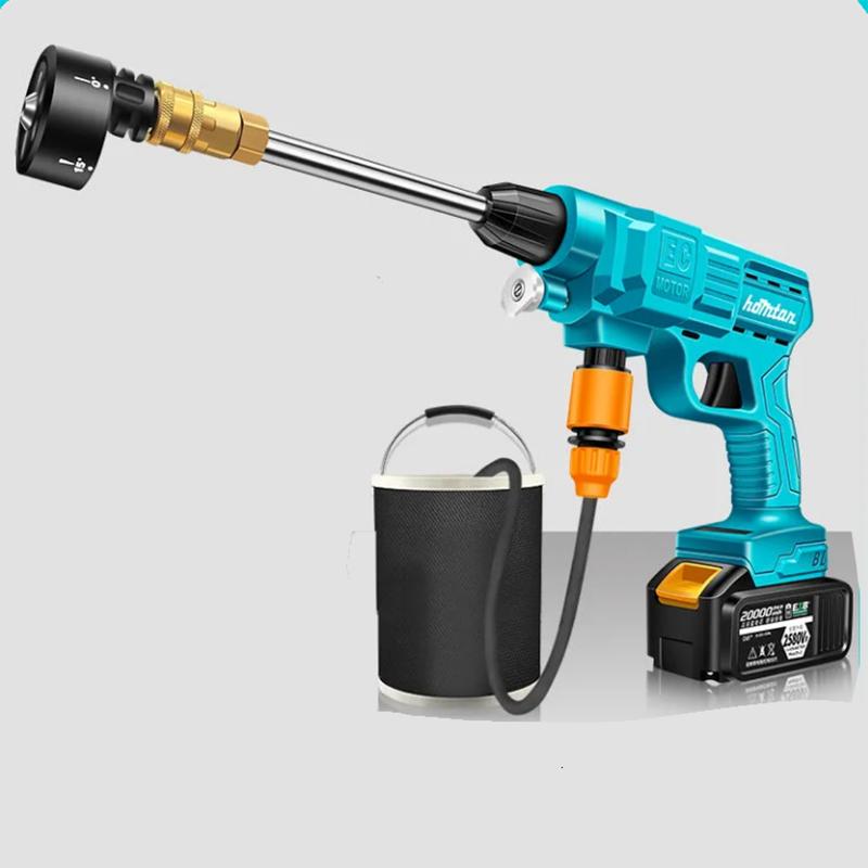 Electric High-pressure Water Gun Set Portable Wireless Car Washing Machine Dirt Cleaning Machine Watering Artifact
