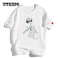 WTEMPO   T Shirt Summer Fashion Loose Tshirts  Print Tshirt Men O-neck T-shirt Man