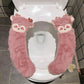 Cute Cartoon Toilet Cushion Household Waterproof Universal Velcro Plush Toilet Cushion Winter Warm Toilet Cushion