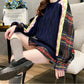 Fake Two-piece Sweater Women Loose Outside Wear Autumn and Winter Lazy Style Shirt Stitching Knitted Top Students