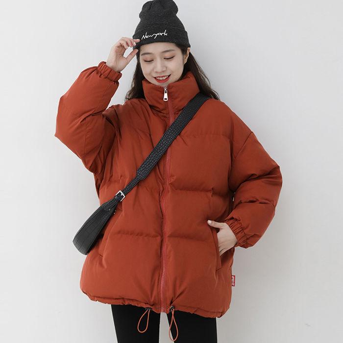 Winter Padded Jacket Coat Bread Coat Stand-up Collar Cotton-padded Coat Loose Padded Coat Women's Autumn and Winter Thick Warm Cotton Coat