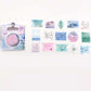 45PCS Stamping Sticker Pack Zhiyi Letter Salt Series Art Handbook Decoration Collage Material Stamp Sticker Small Fresh