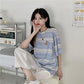 Striped Short Sleeve T-Shirt Women's Summer Round Neck Loose Top