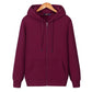 Autumn and Winter Sweatshirts Plus Fat Plus Size Plus Velvet Thick Men's Sweater Pure Cotton Hooded Zipper Fat Sweater