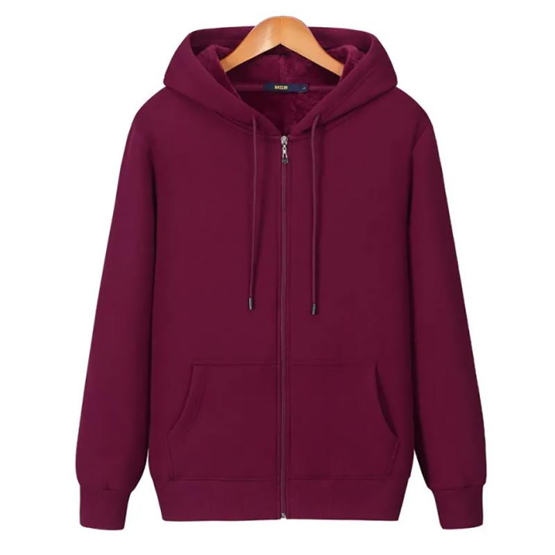 Autumn and Winter Sweatshirts Plus Fat Plus Size Plus Velvet Thick Men's Sweater Pure Cotton Hooded Zipper Fat Sweater