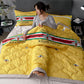 Summer Naked Sleeping Ice Silk Cool Quilt Four Seasons Universal Soft Washed Cotton Skin-friendly Feather Velvet Air-conditioning Quilt