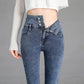 Women's High-waisted Stretch Jeans Spring and Autumn Are Thin Skinny Skinny Pencil Pants Pencil Nine-point Pants Ladies Denim Jeans