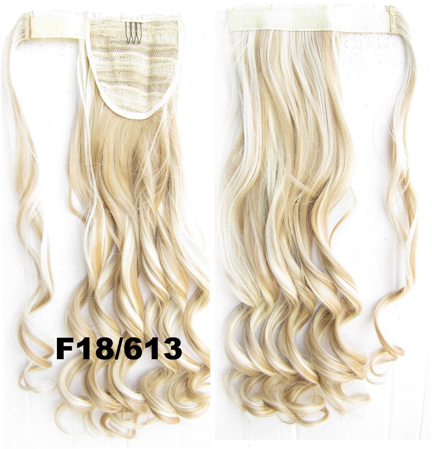 24" Long Wavy Wrap Around Clip In Ponytail Hair Extension Synthetic Natural Wave Pony Tail Fake Hair