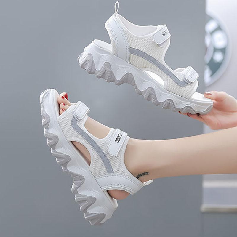 Summer Thick-soled Sports Sandals for Female Students Flat-bottomed All-match Sandals