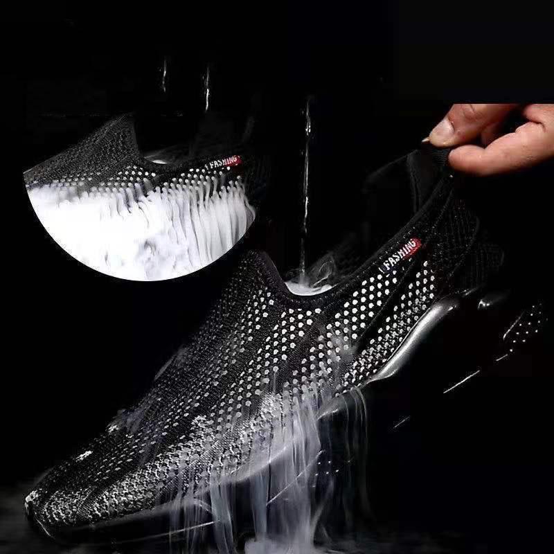 Summer Breathable Men's Mesh Shoes Men's Soft Sole Sports and Leisure Hollow Shoes