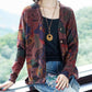Spring and Autumn Fashion Sweater Loose Casual Top Cardigan Middle-aged Female Jacket