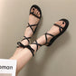 Sandals Women's Summer Beach Shoes Flat Straps Roman Shoes Casual Outdoor All-match Ladies Sandals