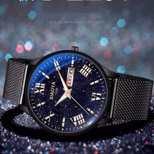 Men Classic Stainless Steel Watch Automatic Luminous Calendar Men Mechanical Watch With