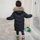 Girls' Cotton-padded Clothes Winter Clothes Fur Collar Leisure Big Children's Jackets Children's Quilted Jackets Girls' Mid-length Thick Padded Jacket