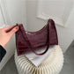 Exquisite Shopping Bag Niche Underarm Bag Women Retro Casual Women's Shoulder Bag Crocodile Grain Leather Solid Color Women's Chain Handbag