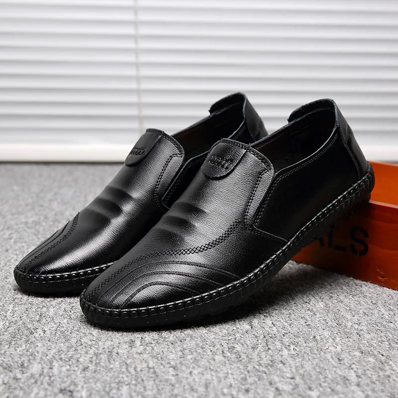 Leather Shoes Non-slip Waterproof Oil-proof Shoes Black Working Men's Leather Shoes