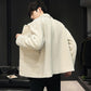 Autumn and Winter Thickened Plus Velvet Jacket Fashion Trend Handsome Lamb Velvet Warm Men's Jacket