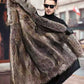 Winter Men's Mink Fur Parka Clothing Liner with Detachable Fur One Mid-length Imitation Fur Coat