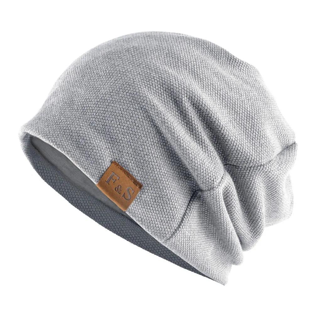 Unisex Pullover Solid Color Hat Loose Casual Knitted Hat Warm Winter Beanie