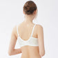 Women's Comfortable Embroidered Underwear Adjustable Bra for Big Breasts Sexy Lace Mesh Floral Gather Straps Brassiere Full Cup Pad Solid Underwear