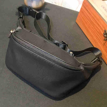 Waist Bag Men Black Portable Large Capacity Chest Bag Shoulder Bag Outdoor Sports Shoulder Bag