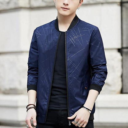 Spring and Autumn Stand Collar Casual Jacket Men's All-match Top Workwear Men's Jacket Autumn Korean Version Trend Baseball Uniform