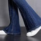 Women's Micro Trousers Trousers High Waist Spring and Autumn Plus Size Stretch Jeans Nine-point Drape Flared Pants