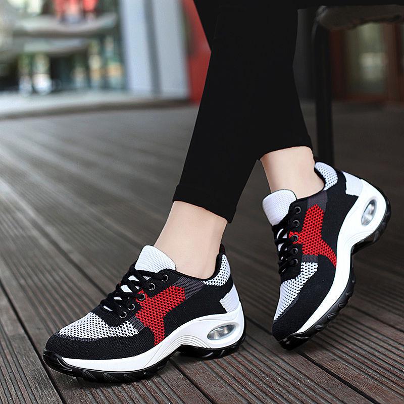 Women Vulcanized Shoes Summer Women's Sneaker 2020 Spring Summer Knitting Breathable Shoe Chunky Platform Sneakers Soft