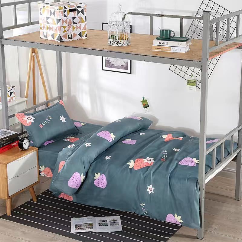 Three-piece Bed Pillowcase Sheet Quilt Cover Set Cartoon Bed Set Home Dormitory Bedding