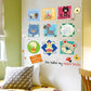 Creative animal cartoon wall stickers room background decoration removable