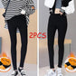 Black Bottoming Pants Women's Gold Velvet Beaver Velvet High-waisted Abdomen Hips and Legs Breasted Trousers Skinny Slim Pants