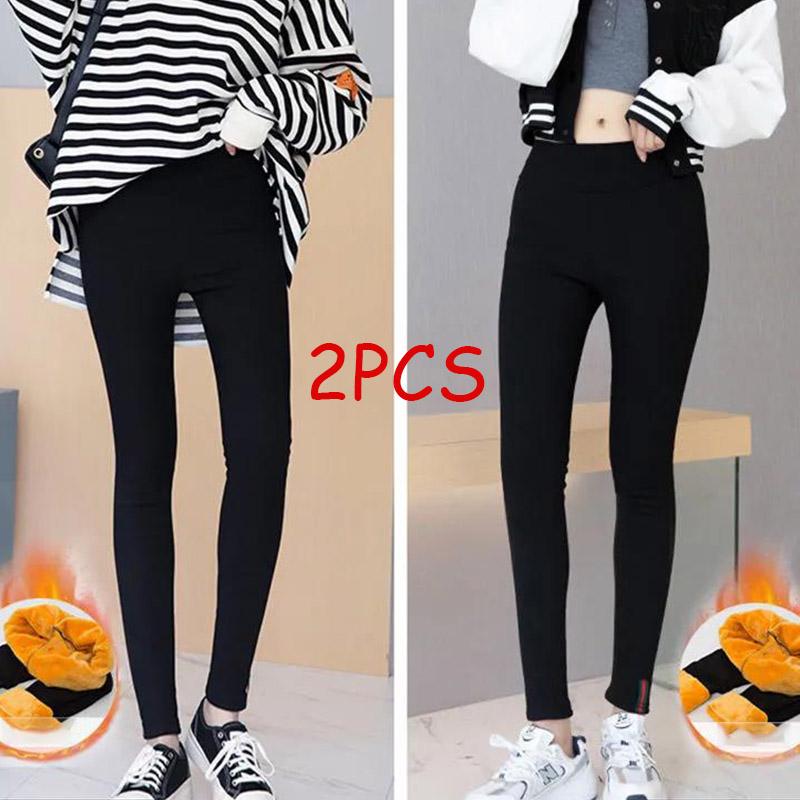 Black Bottoming Pants Women's Gold Velvet Beaver Velvet High-waisted Abdomen Hips and Legs Breasted Trousers Skinny Slim Pants