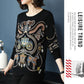 Women's Ethnic Style Printed Woolen Sweater Female High-end Cashmere Sweater O-Neck Outwear Pullover Sweater Plus Size Warm Jumper Top