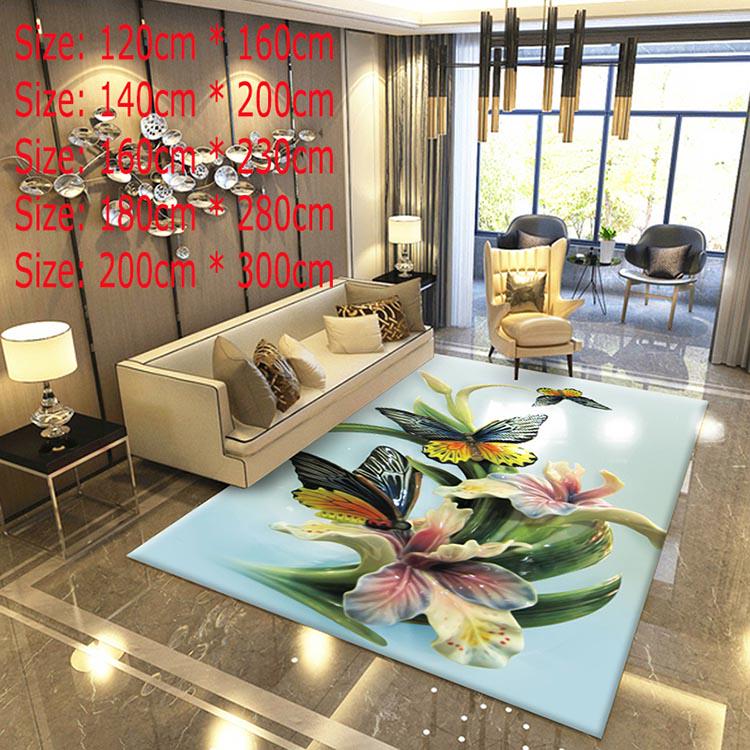 3D Flower Feature Printing Carpet Hallway Doormat Anti - Slip  Carpet Absorb Creative Europe Kitchen Mat/Rug
