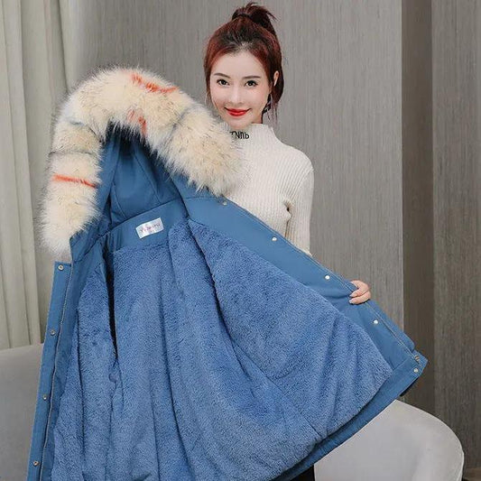 Women Winter Jackets Large Size Cotton Padded Coats Warm Thicken Ladies Coats Solid Color Parka Jackets