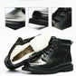 Men's Winter Warm Cotton Boots Wool Cotton Shoes Men's Non-slip Padded Father Shoes Leather Snow Boots