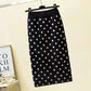 Women's Autumn and Winter Fashion Imitation Mink Velvet Bag Hip Skirt Large Size High Waist Knitted Skirt Mid-length Slim Printed Skirt