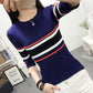 Bottoming shirt long-sleeved sweater sweater women's autumn round neck sleeves fashion stripes
