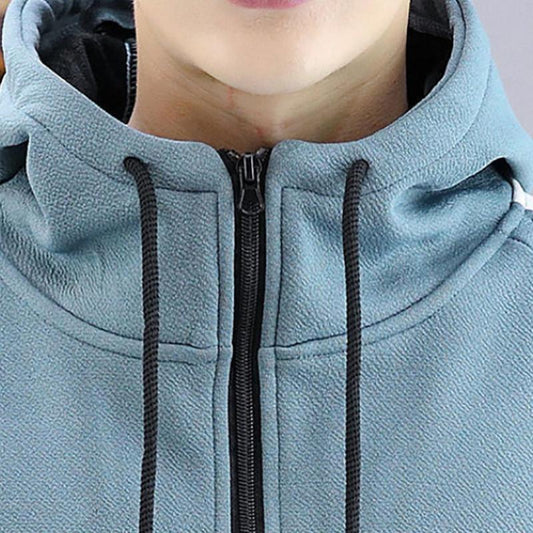 Fleece Sweater Men's Autumn Hooded Sweatshirts Youth Sports Cardigan Trend Casual Sweater