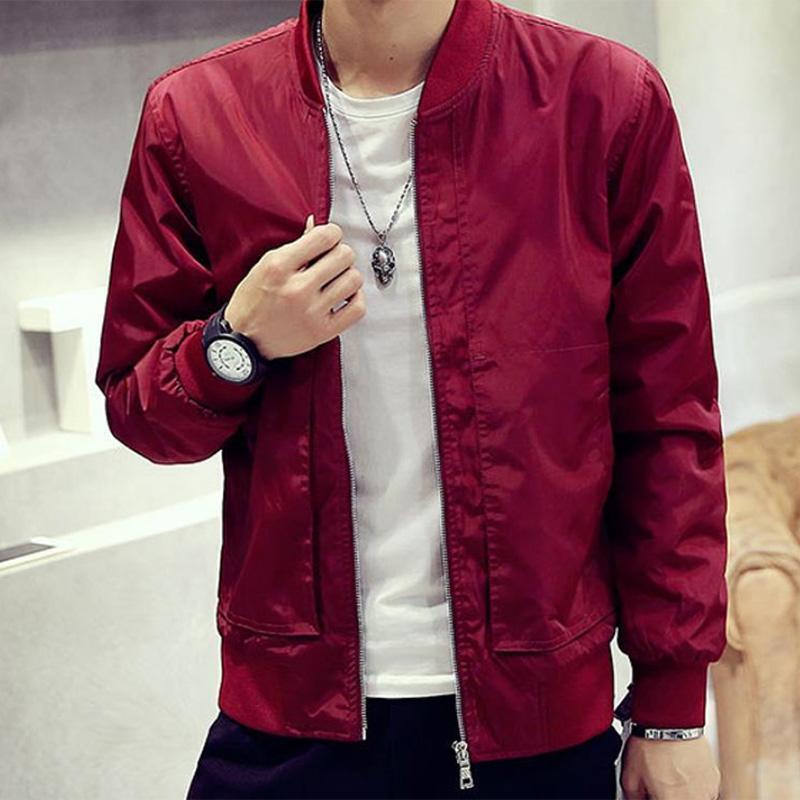 Spring and Autumn Men's Big Pocket Thin Coat Baseball Uniform Jacket Youth Student Solid Color Wild Sports Jacket